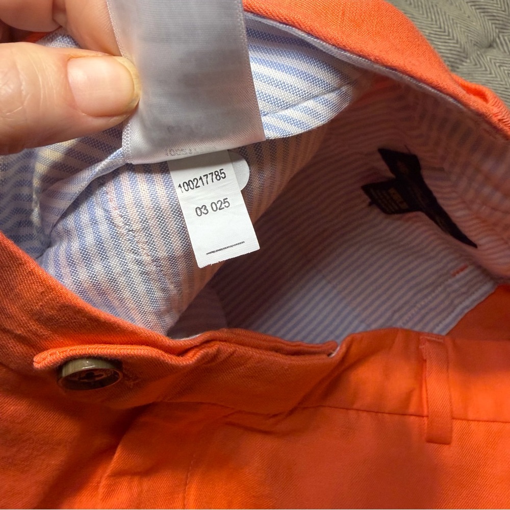 Brooks Brothers Linen Blend Orange Men's Chinos 38 x 30 - Picture 10 of 10
